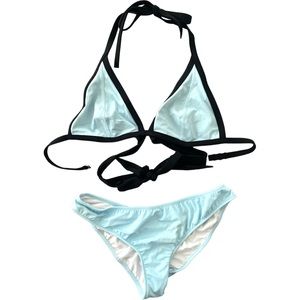 Victoria Secret |  PINK | bikini | body wrap tie blue and black